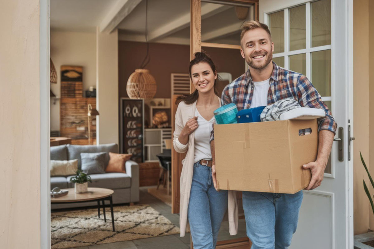 Customers settling into their new home